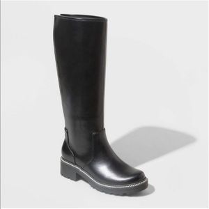 Universal Thread Sleek Black Knee-High Boots
